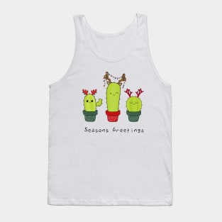 Santa's Reindeer Christmas Cacti Tank Top